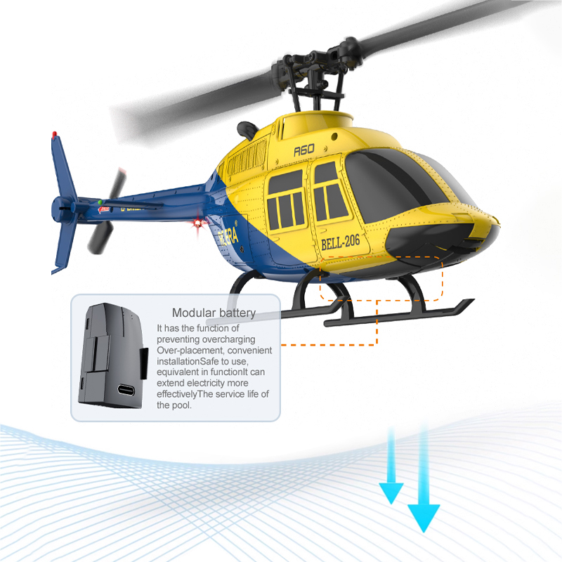 Helikopter RC A60 2.4G 6-Axis  - Rc Helicopter Case ulasan dan harga