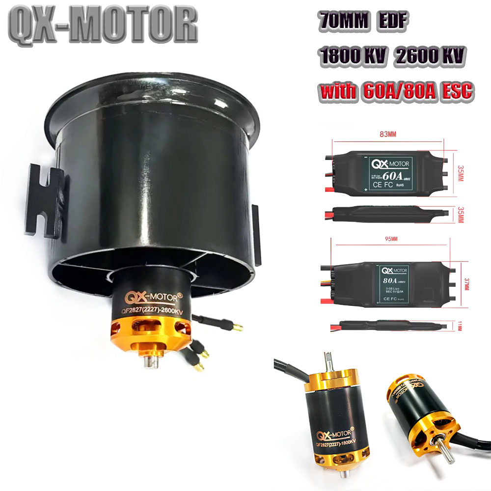 QX-MOTOR 70mm Kipas Saluran ED - Rc Helicopter Blade ulasan dan harga